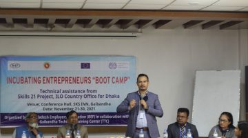 BEF in collaboration with Gaibandha Technical Training Center, with the technical support from Skills 21 Project of ILO, Dhaka organized an Incubating Entrepreneurs "Boot Camp" with startup entrepreneurs