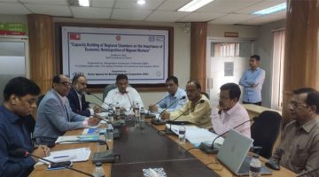 BEF in collaboration with Sylhet Chamber of Commerce organized a Capacity Building Program for regional chambers on the importance of Economic Reintegration of the returnee migrant workers.