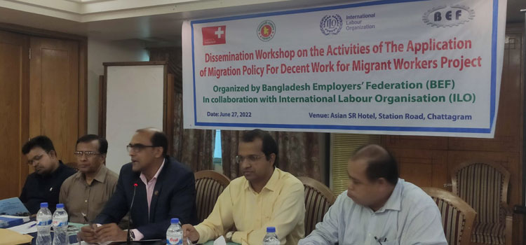 Dissemination Workshop organized by Bangladesh Employers' Federation with technical support of ILO